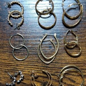 Elegant Gold Hoop Earrings Set